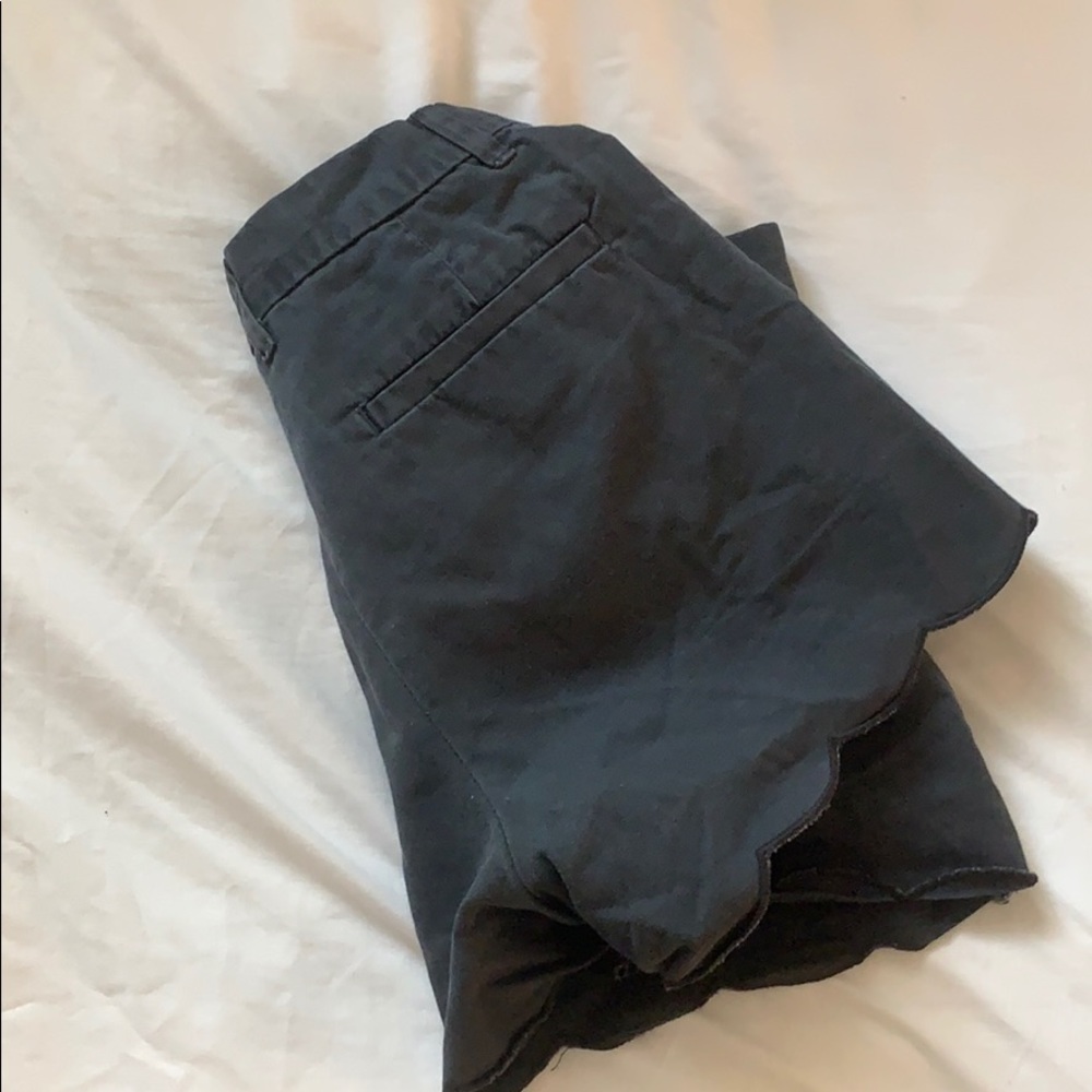 Black denim shorts